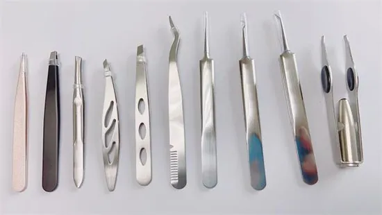 Fashion Makeup Beauty Tools Lash Painting Slant Eyelash Extension Eyebrow Tweezers