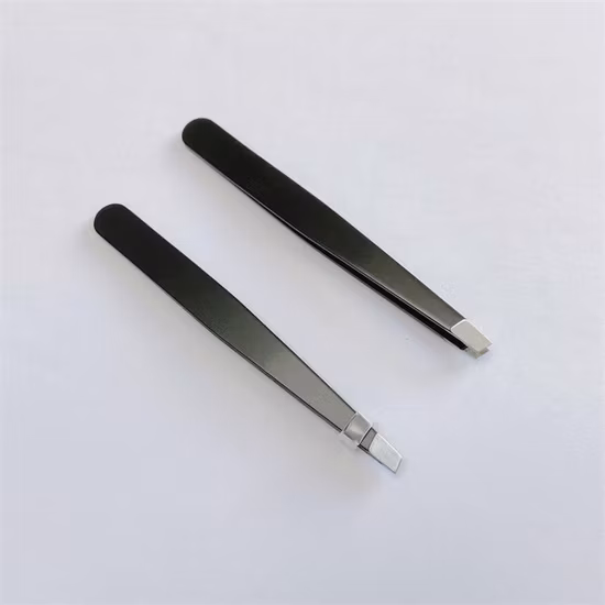 패션 메이크업 미용 도구 래쉬 페인팅 비스듬한 속눈썹 연장 눈썹 핀셋