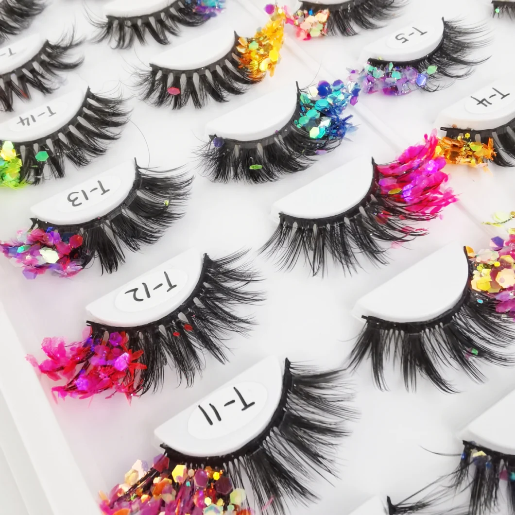 2022 Hot Selling New Strip Lash Russian Faux Mink Colored Eyelashes Lashes