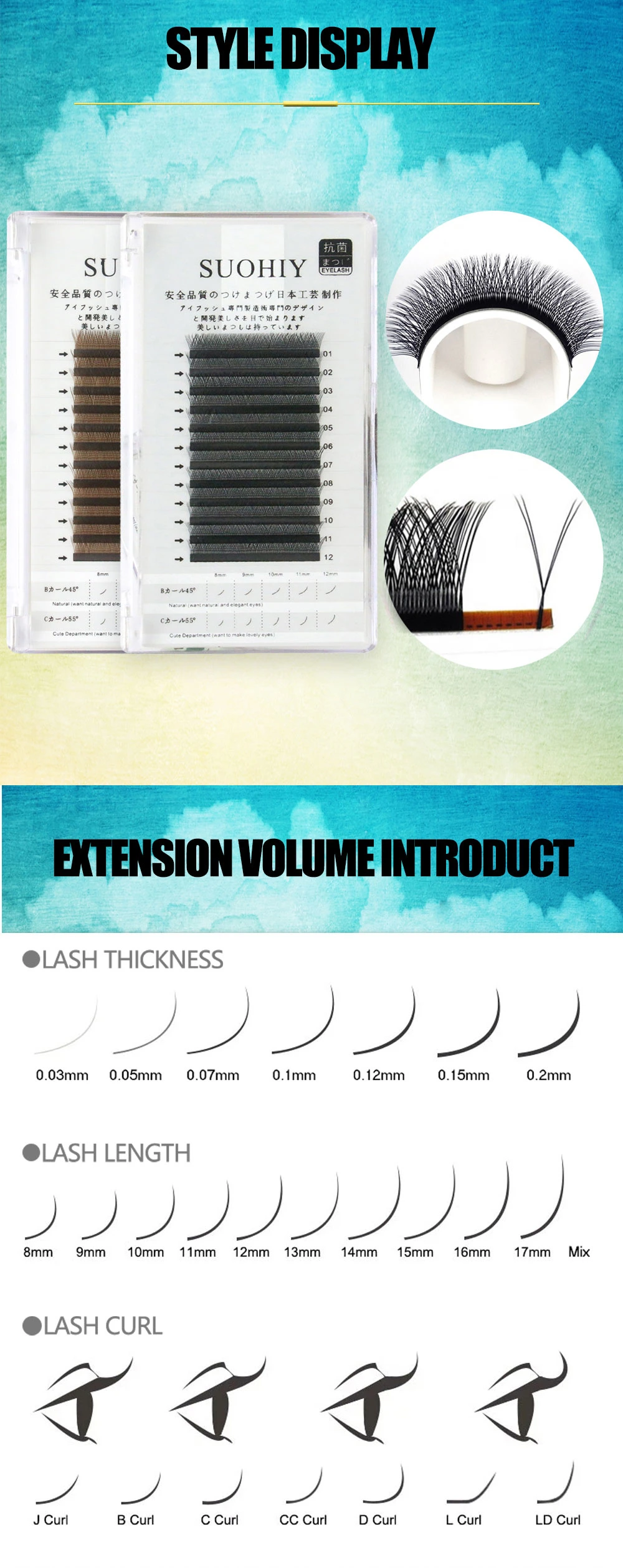 Factory Price Private Label Customized Lashes Box Professional Bulk Yy Shape Eyelash Extensions