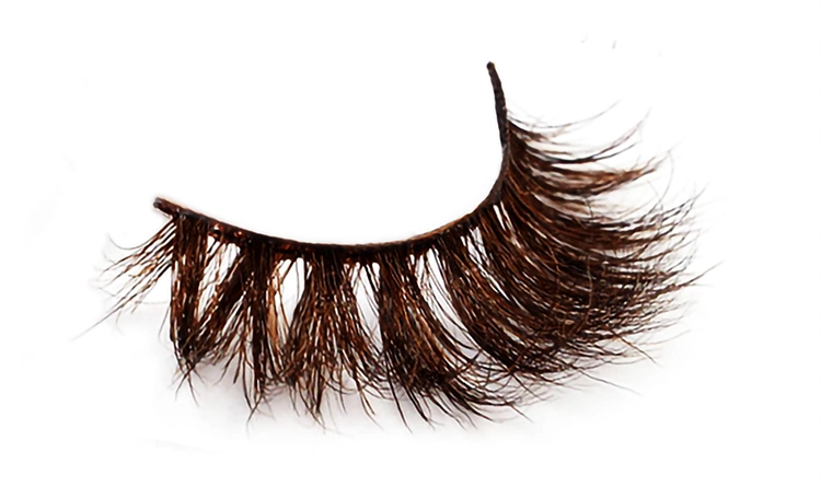 Brown False Eyelashes 3D Faux Mink Strip Lashes Makeup Tools